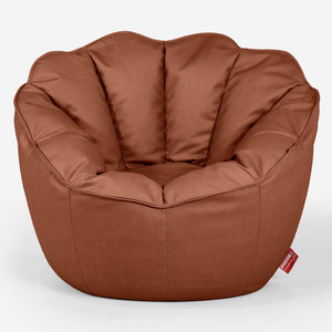Pouf Fauteuil Natalia Sacco - Cuir Végan Marron