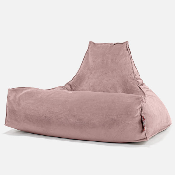 Pouf Fauteuil Relax - Velours Rose 01
