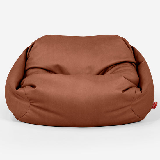 Pouf Fauteuil Sabine - Cuir Végan Marron 02