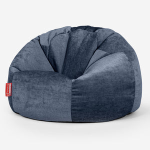 Pouf Poire Classique - Chenille Bleu Marine