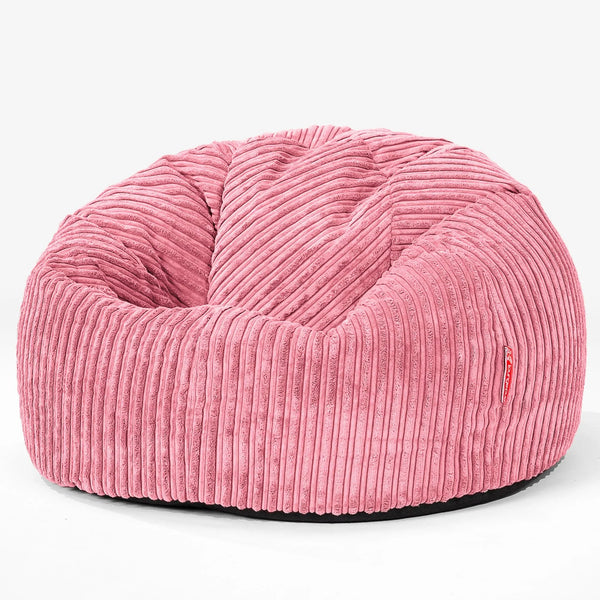CloudSac 200 Pouf Géant Enfant à Mémoire de Forme 2-12 ans - Côtelé Corail 01