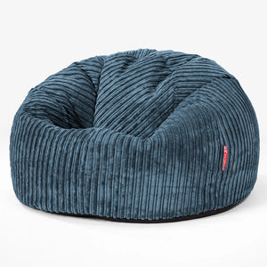 CloudSac 200 Pouf Géant Enfant à Mémoire de Forme 2-12 ans - Côtelé Bleu Marine