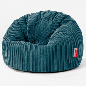 Pouf Poire Classique Enfant 1-5 ans - Côtelé Bleu Canard