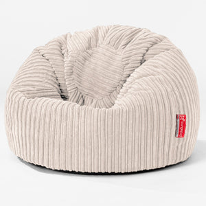 Pouf Poire Classique Enfant 1-5 ans - Côtelé Ivoire