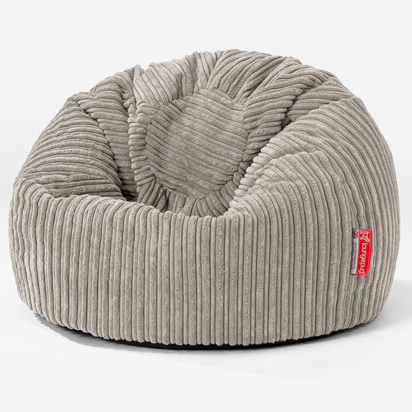 Pouf Poire Classique Enfant - Côtelé Vison 01