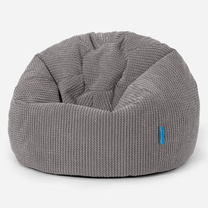Pouf Poire Classique Enfant 1-5 ans - Pompon Anthracite
