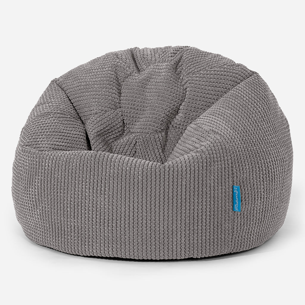 Pouf Poire Classique Enfant - Pompon Anthracite 01