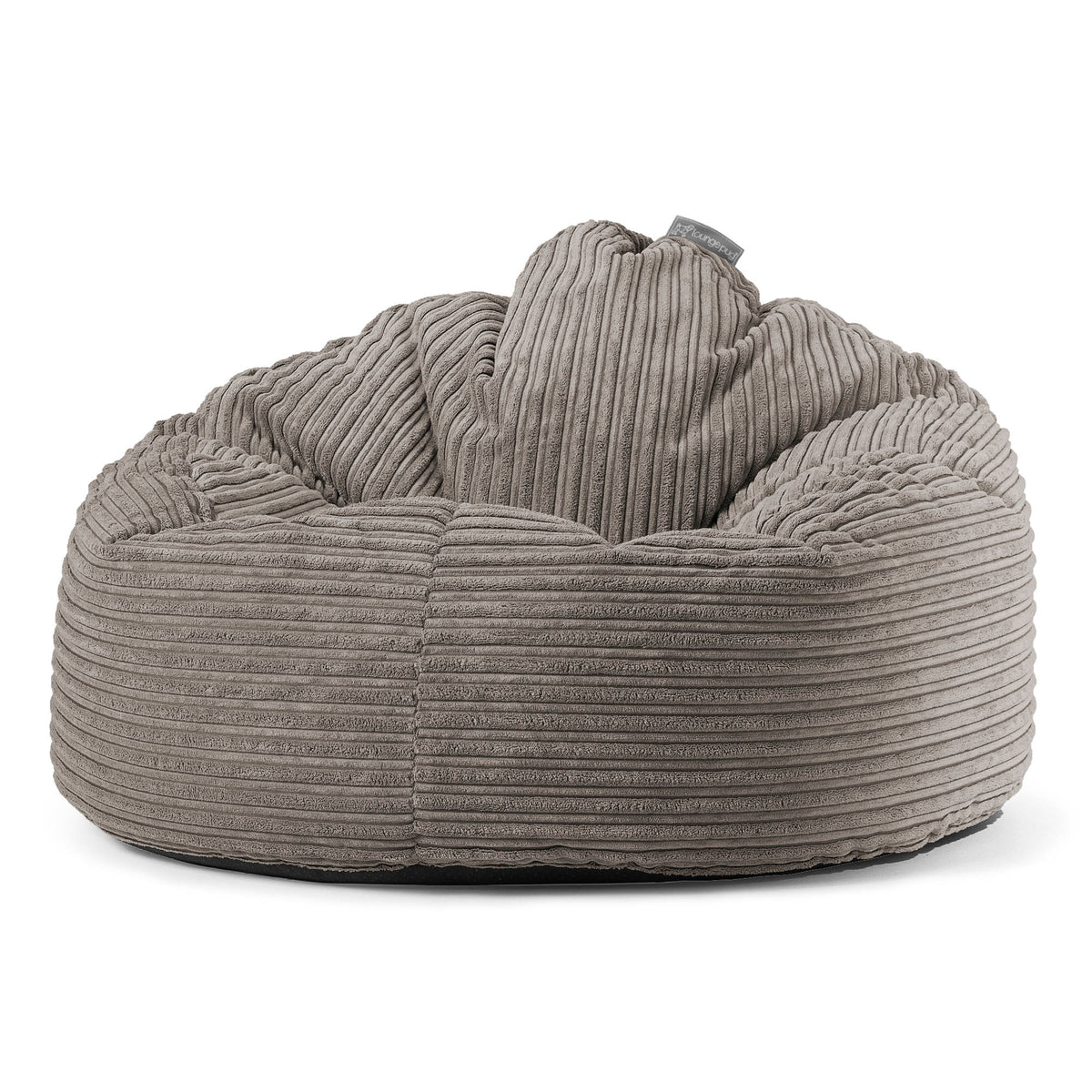 Lounge Pug Pouf Poire Gamer Haut Dossier En Velours Côtelé Anthracite – Confort Ultime Et Facile à Déplacer