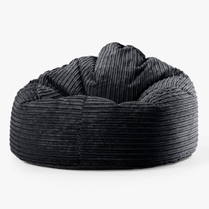 Pouf Poire, Archi - Côtelé Noir