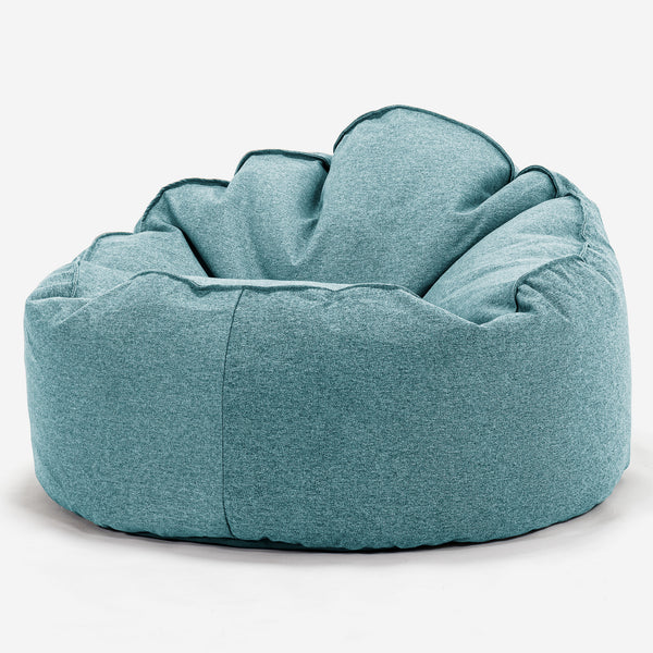 Pouf Poire, Petite Mammouth - Interalli Laine Aqua 01