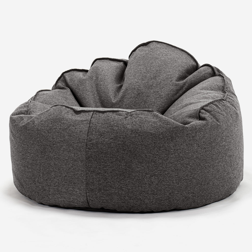 Pouf Poire, Petite Mammouth - Interalli Laine Gris 01