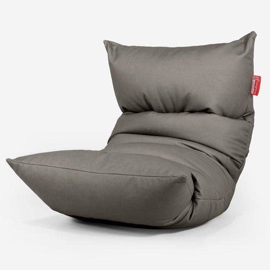 Pouf Relax Eva - Cuir Végan Gris 01