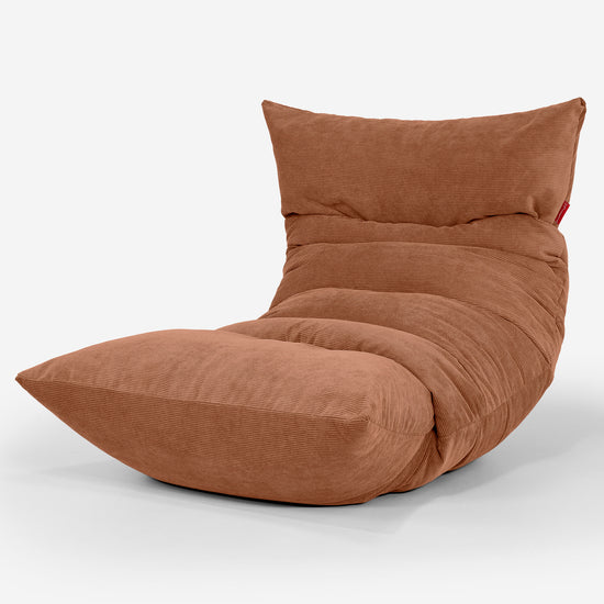 Pouf Relax Eva - Velours Côtelé Fin Ambre 01