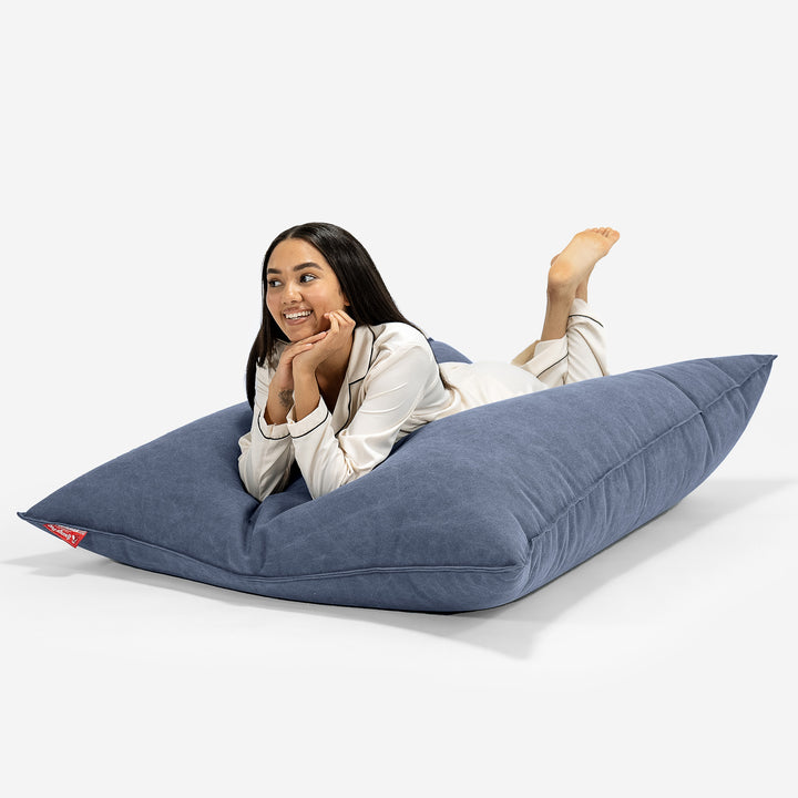 Pouf Fauteuil Design - Côtelé Gris Acier 3008