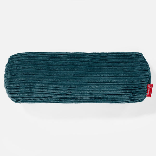 Traversin 20 x 55cm - Côtelé Bleu Canard 01