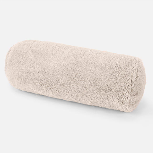 Traversin 20 x 55cm - Fausse Fourrure Nounours Crème 01