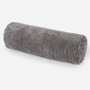 Housse de Traversin 20 x 55cm - Pompon Anthracite