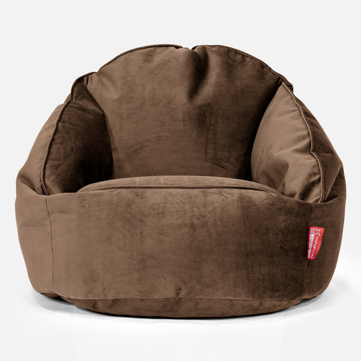 Pouf Chaise Bubble - Velours Espresso 01