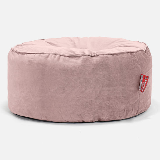 Pouf Design Rond - Velours Rose 01