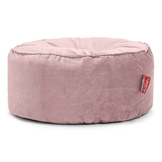 Pouf Rond BONN VELVET En Velours Côtelé Vert - Structure En Acier - Repose-pieds Déco Rétro/moderne - 8