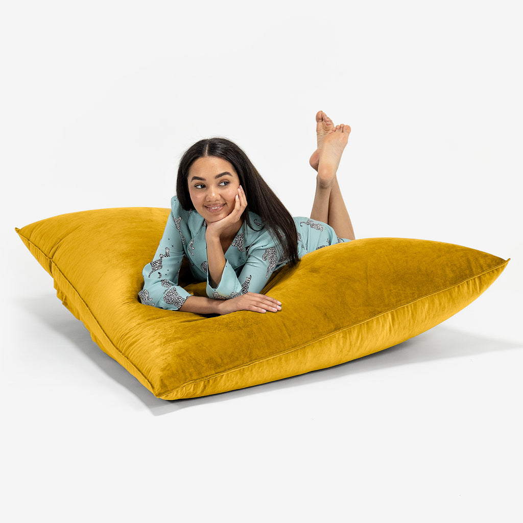 Pouf Fauteuil Design - Côtelé Gris Acier 3085