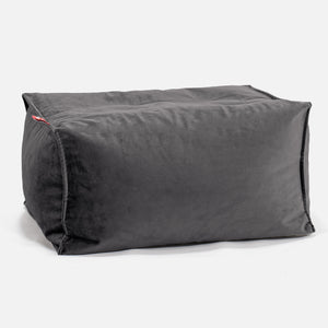 Petit Repose Pied - Velours Anthracite