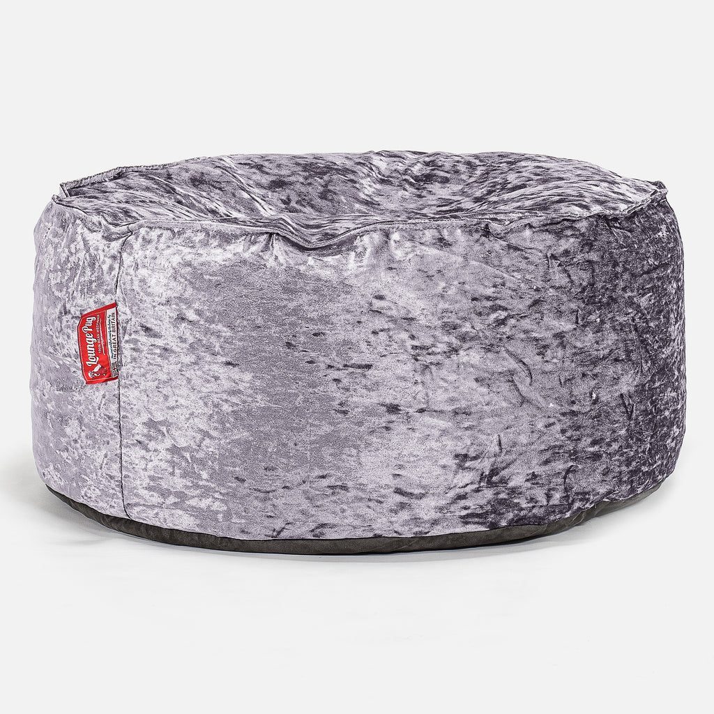 Pouf Design Rond - Vintage Velours Lavande 01