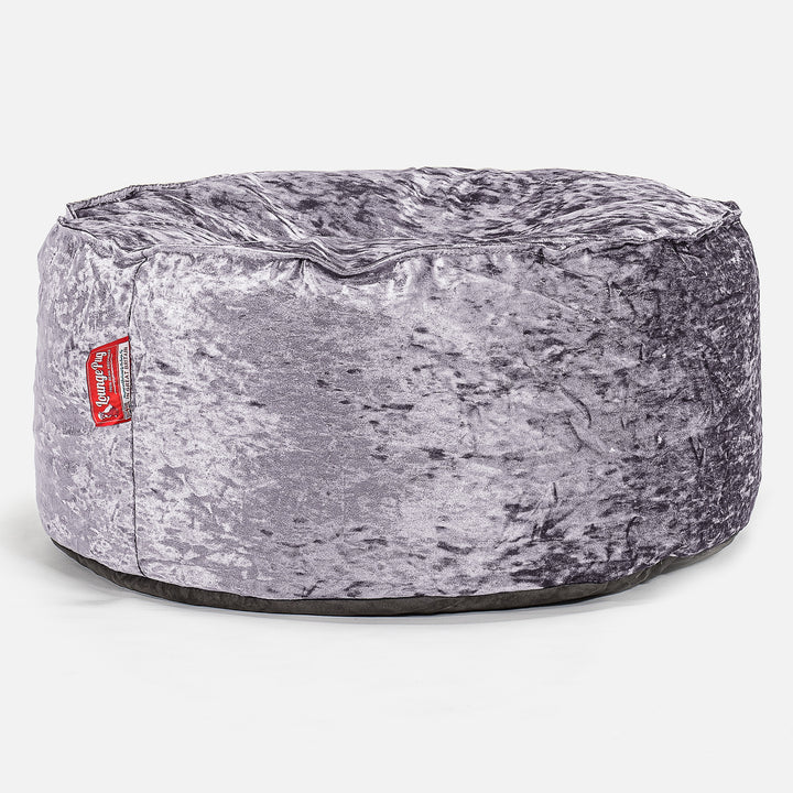 Pouf Design Rond - Vintage Velours Lavande 01