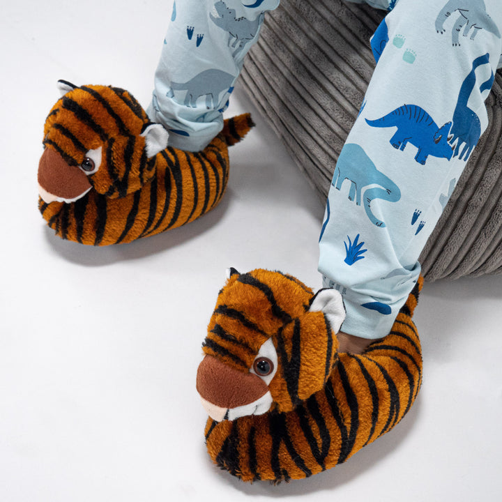Pantoufles Tigre Doux pour Enfants 02