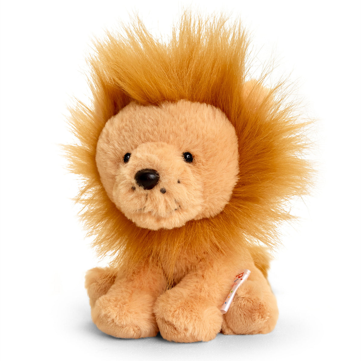 Peluche lion en velours côtelé - 24 cm