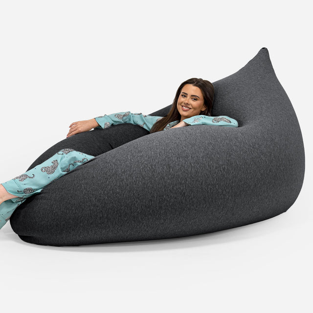 Pouf Géant Venti XXL - Coton Élastique Anthracite 01