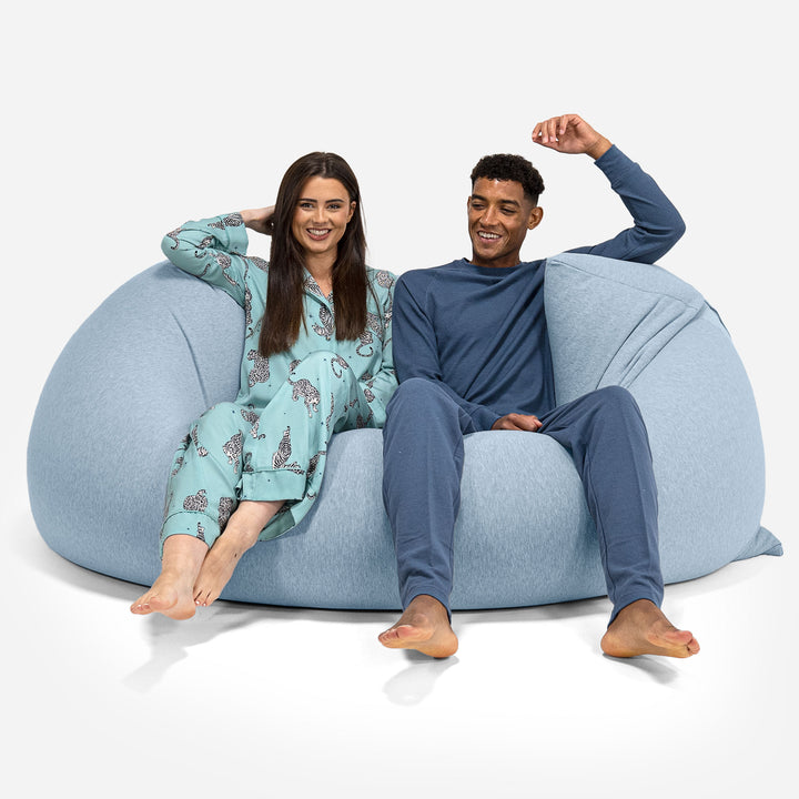 Pouf Géant Venti XXL - Coton Élastique Bébé Bleu 04