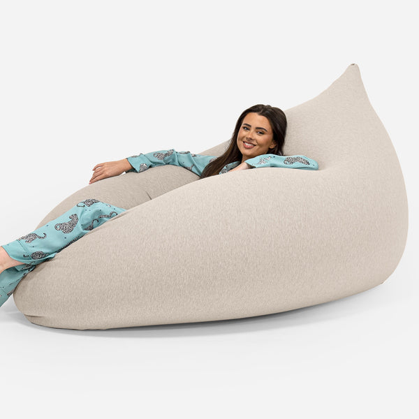 Pouf Géant Venti XXL - Coton Élastique Vison 01