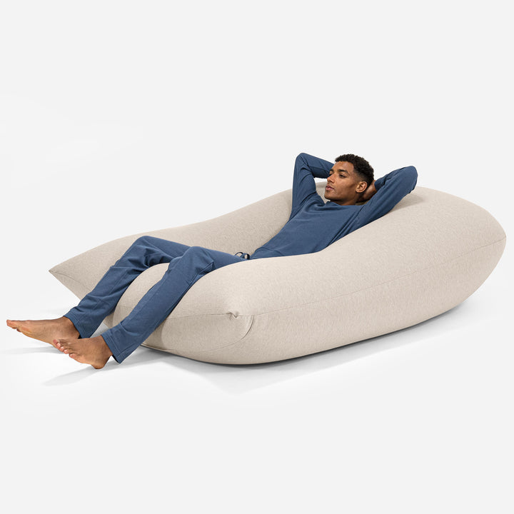 Pouf Géant Venti XXL - Coton Élastique Vison 02