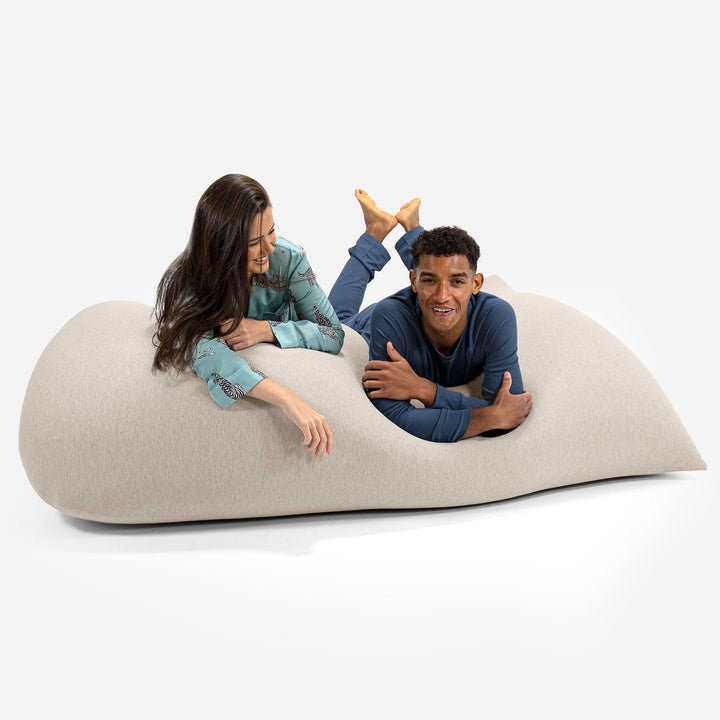 Pouf Géant Venti XXL - Coton Élastique Vison 03
