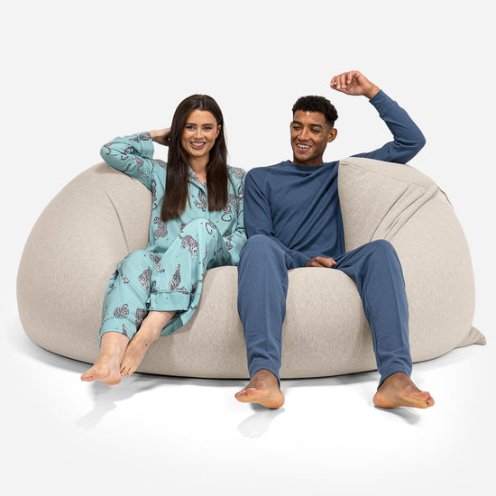 Pouf Géant Venti XXL - Coton Élastique Vison 04