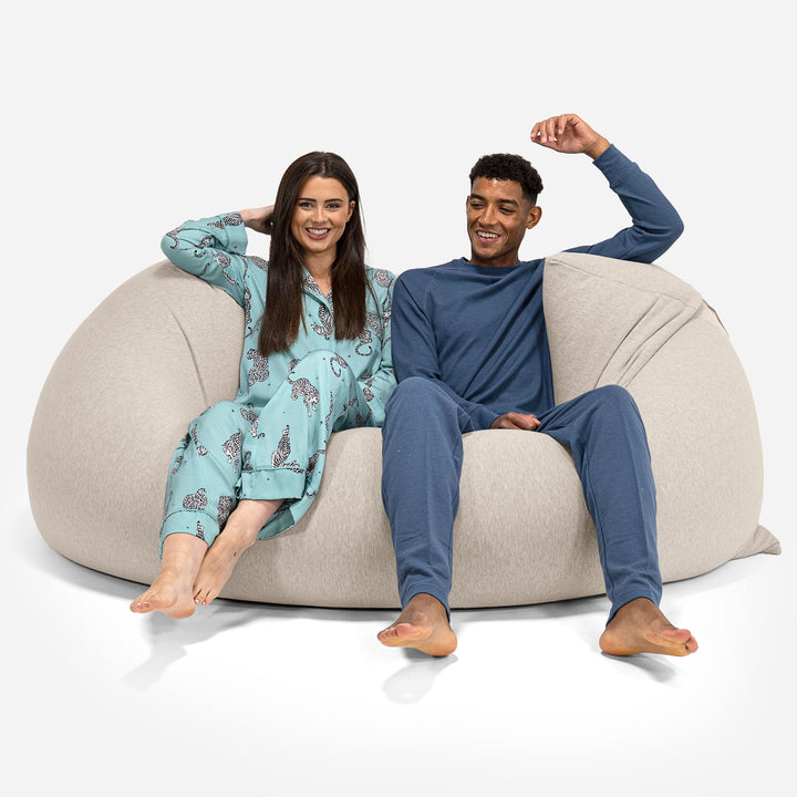 Pouf Géant Venti XXL - Coton Élastique Vison 04