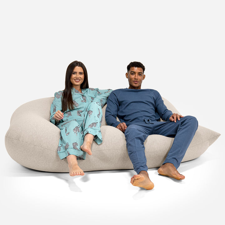 Pouf Géant Venti XXL - Coton Élastique Vison 05