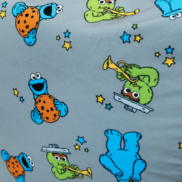Canapé Pouf pour Enfant 1-5 ans - Macaron le Glouton & Oscar le Grincheux Fabric Close-up Image